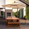 Patio Hanging Umbrella 10 ft – Solar LED Sun Shade with Cross Base